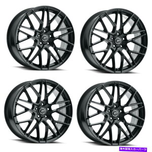 �z�C�[���@4�{�Z�b�g �Z�b�g4 17 "�v���`�i459bk��17x8 5x100�O���X�u���b�Nw/ clear-coat 35mm Set 4 17" Platinum 459BK Retribution 17X8 5x100 Gloss Black w/ Clear-Coat 35mm
