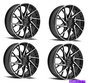 �z�C�[���@4�{�Z�b�g �Z�b�g4 17 Motiv 430MB Maestro 17x7.5�O���X�u���b�N�@�B���H5x4.5/120�z�C�[��40mm Set 4 17 Motiv 430MB Maestro 17X7.5 Gloss Black Machined 5x4.5/120 Wheels 40mm�y���s�A���i�z