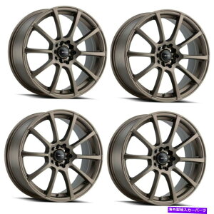 �z�C�[���@4�{�Z�b�g �Z�b�g4 18 �t�H�[�J��448bz F-20 18x8 5x4.25 5x115�_�[�N�T�e���u�����Y�z�C�[��40mm���� Set 4 18 Focal 448BZ F-20 18x8 5x4.25 5x115 Dark Satin Bronze Wheels 40mm Rims�y���s�A���i�z