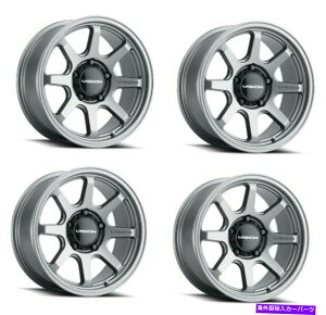 zC[@4{Zbg Zbg4 16 "rWIt[h351t[TeO[zC[16x8 8x6.5gbN0mm Set 4 16" Vision Off-Road 351 Flow Satin Grey Wheels 16x8 8x6.5 Truck Rims 0mm