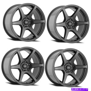 �z�C�[���@4�{�Z�b�g �Z�b�g4 18 konig 104gg�^���f��18x8 5x4.5�O���X�O���t�@�C�g�z�C�[��45mm���� Set 4 18 Konig 104GG Tandem 18x8 5x4.5 Gloss Graphite Wheels 45mm Rims�y���s�A���i�z