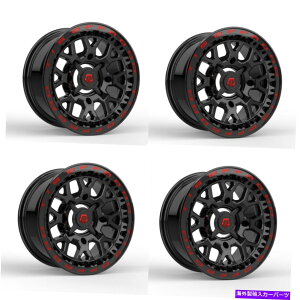 zC[@4{Zbg Zbg4 14 "Tis UTV 558BMRL GLOSS BLACK RED MILLED LIP 14X7 4X110zC[10mm Set 4 14" TIS UTV 558BMRL Gloss Black Red Milled Lip 14X7 4x110 Wheel 10mm Rim