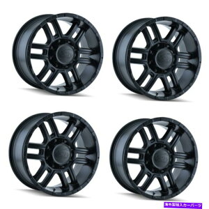 ホイール 4本セット セット4 16 "イオン179マットブラックホイール16x8 6x5.5トラックSUVリム10mm Set 4 16" Ion 179 Matte Black Wheels 16x8 6x5.5 Truck SUV Rims 10mm