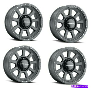 zC[@4{Zbg Zbg4 18 "rWIt[h350 OJOSTeubNzC[18x9 8x6.5-12mm Set 4 18" Vision Off-Road 350 Ojos Satin Black Wheels 18x9 8x6.5 Rims -12mm