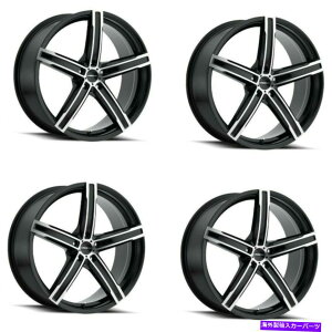 �z�C�[���@4�{�Z�b�g �Z�b�g4 17 �r�W�����X�g���[�g469�u�[�X�g�O���X�u���b�N�@�B���H��17x7 5x120����38mm Set 4 17 Vision Street 469 Boost Gloss Black Machined Face 17x7 5x120 Rims 38mm�y���s�A���i�z