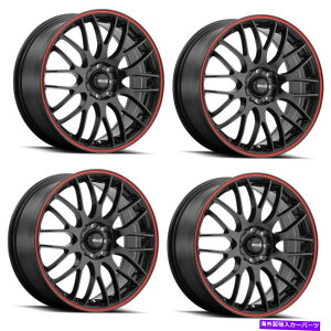 zC[@4{Zbg Zbg4 18 "}bNX42BH18x7.5 5x100/4.5OXubNbh[VOXgCv45mm Set 4 18" Maxxim 42B Maze 18x7.5 5x100/4.5 Gloss Black Red Racing Stripe 45mm