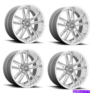 zC[@4{Zbg Zbg4 17 "US MAG 1PC U130eۃK^W~tGbW17x8 5x5zC[1mm Set 4 17" US Mag 1PC U130 Bullet Gun Metal w Milled Edges 17x8 5x5 Wheels 1mm