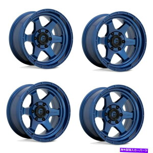 �z�C�[���@4�{�Z�b�g �Z�b�g4 17 �R��1PC D739 Shok Dark Blue 17x9 6x5.5�z�C�[��1mm���� Set 4 17 Fuel 1PC D739 Shok Dark Blue 17x9 6X5.5 Wheels 1mm Rim�y���s�A���i�z