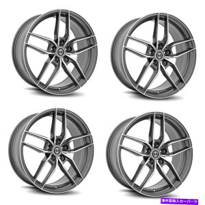 ホイール 4本セット セット4 18x8.5 "curva cff25 18x8.5ガンメタルマシンフェイス5x4.5ホイール35mmリム Set 4 18x8.5" Curva CFF25 18x8.5 Gun Metal Machine Face 5x4.5 Wheels 35mm Rims