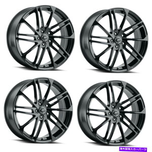 �z�C�[���@4�{�Z�b�g �Z�b�g4 17 �v���`�i463bk�E�C17x8 5x112�O���X�u���b�N�_�C�������h�J�b�g�A�N�Z���g40mm Set 4 17 Platinum 463BK Valor 17x8 5x112 Gloss Black Diamond Cut Accents 40mm�y���s�A���i�z