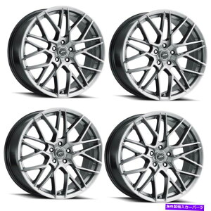 �z�C�[���@4�{�Z�b�g �Z�b�g4 17 "�v���`�i459g��17x8 5x110���邢�O���t�@�C�gw/�N���A�R�[�g35mm Set 4 17" Platinum 459G Retribution 17x8 5x110 Bright Graphite w/Clear Coat 35mm