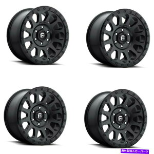 �z�C�[���@4�{�Z�b�g �Z�b�g4 16 �R��D579�x�N�g��16x8�}�b�g�u���b�N6x5.5�z�C�[�� +1mm�g���b�N6���O���� Set 4 16 Fuel D579 Vector 16x8 Matte Black 6x5.5 Wheels +1mm Truck 6 Lug Rims�y���s�A���i�z