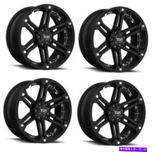 zC[@4{Zbg Zbg4 17 "^tT-01 17x8tbgubNw/NCT[g5x120/ 5x5.5zC[20mm Set 4 17" Tuff T-01 17x8 Flat Black w/ Chrome Inserts 5x120/5x5.5 Wheel 20mm Rim