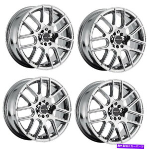 ホイール 4本セット セット4 18 "ビジョンストリート426Hクロスハイパーシルバーホイール18x8 5x4.5リム40mm Set 4 18" Vision Street 426H Cross Hyper Silver Wheels 18x8 5x4.5 Rims 40mm