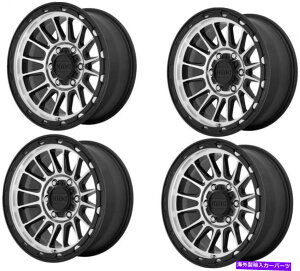 �z�C�[���@4�{�Z�b�g �Z�b�g4 16 kmc km542�C���p�N�g�T�e���u���b�N�@�B���H16x7 5x4.5�z�C�[��30mm���� Set 4 16 KMC KM542 IMPACT Satin Black Machined 16x7 5X4.5 Wheels 30mm Rim�y���s�A���i�z