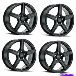 �z�C�[���@4�{�Z�b�g �Z�b�g4 18x8 voxx como gloss�u���b�N�z�C�[��5x110/ 5x115 45mm��q����W/���O Set 4 18x8 Voxx Como Gloss Black Wheels 5x110/5x115 45mm Passenger Rims w/ Lugs�y���s�A���i�z