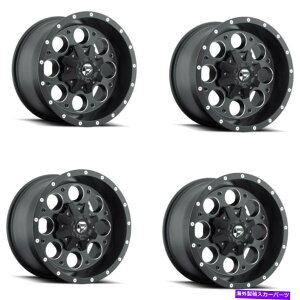 �z�C�[���@4�{�Z�b�g �Z�b�g4 15 Fuel D525 Revolver 15x10 Matte Black Milled 5x4.5 5x4.75�z�C�[��-43mm Set 4 15 Fuel D525 Revolver 15x10 Matte Black Milled 5x4.5 5x4.75 Wheels -43mm�y���s�A���i�z