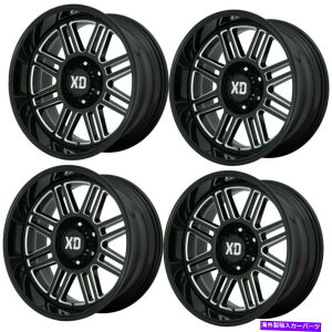 zC[@4{Zbg Zbg4 22 "XD XD850P[W22x10OXubN~O6x135zC[-18mmtggbN Set 4 22" XD XD850 Cage 22x10 Gloss Black Milled 6X135 Wheels -18mm Lifted Truck