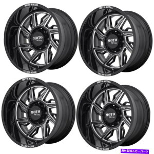 �z�C�[���@4�{�Z�b�g �Z�b�g4 22 "Moto Metal Hurricane Gloss Black Milled -������22x12 6x135 Set 4 22" Moto Metal HURRICANE Gloss Black Milled - Left Directional 22x12 6X135