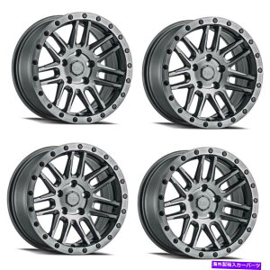 �z�C�[���@4�{�Z�b�g �Z�b�g4 18 "�u���b�N�T�C�A�[�`18x8�K�����^��w/�u���b�N�{���g5x4.5�z�C�[��30mm���� Set 4 18" Black Rhino Arches 18x8 Gunmetal w/ Black Bolts 5x4.5 Wheels 30mm Rims