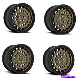 ホイール 4本セット セット4 17 "Fuel D634 Zephyr 17x8ブロンズブラックリング5x100ホイール +38mmトラックリム Set 4 17" Fuel D634 Zephyr 17x8 Bronze Black Ring 5x100 Wheels +38mm Truck Rims