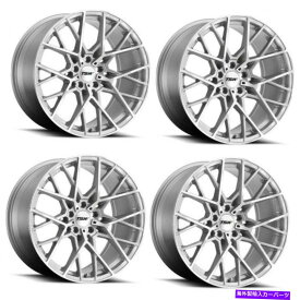 ホイール　4本セット セット4 20 "TSWセブリング20x8.5シルバーW/ミラーカットフェイス5x4.5ホイール40mmリム Set 4 20" TSW Sebring 20x8.5 Silver w/ Mirror Cut Face 5x4.5 Wheels 40mm Rims