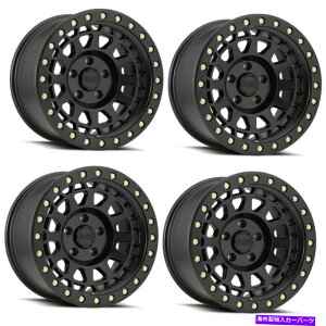 ホイール 4本セット セット4 18 "ブラックサイプリム18x9.5マットブラックWブラスボルト6x4.5ホイール18mm Set 4 18" Black Rhino Primm 18x9.5 Matte Black w Brass Bolts 6x4.5 Wheels 18mm