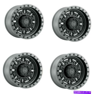 �z�C�[���@4�{�Z�b�g �Z�b�g4 17 �u���b�N�T�C�u�����X�}�b�g�K�����^������17x9.5 8x180 -18mm���t�g�g���b�N Set 4 17 Black Rhino Abrams Matte Gunmetal Rims 17x9.5 8x180 -18mm Lifted Truck�y���s�A���i�z