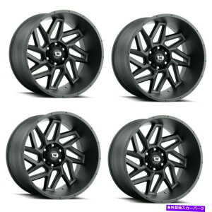 zC[@4{Zbg Zbg4 22 "rWIt[h361XpC_[TeubNzC[22x10 6x5.5-19mm Set 4 22" Vision Off-Road 361 Spyder Satin Black Wheels 22x10 6x5.5 Rims -19mm