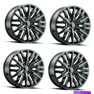 ホイール 4本セット セット4 20 "OE Creations PR198 GLOSS BLACK 20x9 6x5.5ホイール24mmトラックSUVリム Set 4 20" OE Creations PR198 Gloss Black 20x9 6x5.5 Wheels 24mm Truck SUV Rims