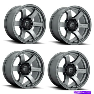 �z�C�[���@4�{�Z�b�g �Z�b�g4 18 �R��1PC D767���b�V���}�b�g�K�����^��18x9 6x5.5�z�C�[��1mm�g���b�N���� Set 4 18 Fuel 1PC D767 Rush Matte Gunmetal 18x9 6x5.5 Wheels 1mm Truck Rims�y���s�A���i�z