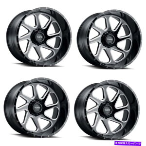 zC[@4{Zbg Zbg4 22 "^tT2BOXubN~OX|[N22x12 8x180zC[-45mmtg Set 4 22" Tuff T2B Gloss Black Milled Spokes 22x12 8x180 Wheels -45mm Lifted Rim