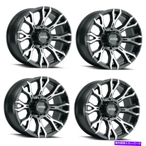 �z�C�[���@4�{�Z�b�g �Z�b�g4 20 �E���g��123U�X�R�[�s�I��20x10 8x6.5�O���X�u���b�N�_�C�������h�J�b�g�t�F�C�X-25mm Set 4 20 Ultra 123U Scorpion 20x10 8x6.5 Gloss Black Diamond Cut Face -25mm�y���s�A���i�z