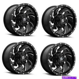 ホイール　4本セット セット4 18 "燃料包丁18x9グロスブラックミリングトラックホイール6x135 6x5.5 01mmリム Set 4 18" Fuel Cleaver 18x9 Gloss Black Milled Truck Wheels 6x135 6x5.5 01mm Rim