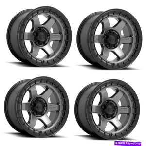 �z�C�[���@4�{�Z�b�g �Z�b�g4 17 �R��1PC D752�u���b�N�}�b�g�K�����^��W�u���b�N�����O17x9 6x135�z�C�[��-12mm Set 4 17 Fuel 1PC D752 Block Matte Gunmetal w Black Ring 17x9 6X135 Wheel -12mm�y���s�A���i�z