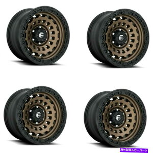ホイール 4本セット セット4 20 "燃料D634ゼファー20x9マットブロンズブラックリング5x5リム1mmジープトラック Set 4 20" Fuel D634 Zephyr 20x9 Matte Bronze Black Ring 5x5 Rims 1mm Jeep Truck
