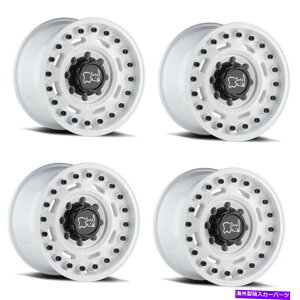 zC[@4{Zbg Zbg4 18 "ubNTCANXOXzCg18x9.5 5x5zC[-18mmtggbN Set 4 18" Black Rhino Axle Gloss White 18x9.5 5x5 Wheels -18mm Lifted Truck Rims