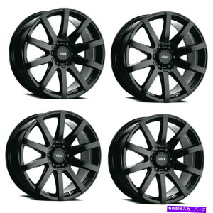 ホイール 4本セット セット4 22 "Voxx vento glossブラックホイール22x9 6x135/6x5.5 30mmトラック/SUVリム Set 4 22" Voxx Vento Gloss Black Wheels 22x9 6x135/6x5.5 30mm Truck/SUV Rims