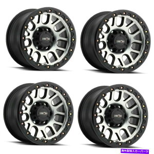 zC[@4{Zbg Zbg4 18 "rWIt[h111lVXubN@BHtFCXzC[18x9 6x5.5 18mm Set 4 18" Vision Off-Road 111 Nemesis Black Machined Face Wheels 18x9 6x5.5 18mm