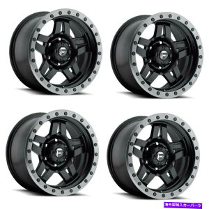�z�C�[���@4�{�Z�b�g �Z�b�g4 18 �R��ANZA D557�u���b�N�A���g�����V�b�g���b�v����18x8 6x120 27mm�V�{���[GMC Set 4 18 Fuel Anza D557 Black Anthracite Lip Rims 18x8 6x120 27mm Chevy GMC�y���s�A���i�z