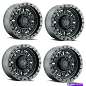 �z�C�[���@4�{�Z�b�g �Z�b�g4 17 "�u���b�N�T�C�G�C�u�����X�e�N�X�`���}�b�g�K�����^��17x8.5 6x5.5�z�C�[��0mm���� Set 4 17" Black Rhino Abrams Textured Matte Gunmetal 17x8.5 6x5.5 Wheels 0mm Rim