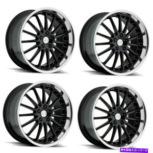 �z�C�[���@4�{�Z�b�g �Z�b�g4 20 "�R�x���g���[�z�C�b�g���[20x10�u���b�Nw/�~���[�J�b�g���b�v5x120.65�z�C�[��25mm Set 4 20" Coventry Whitley 20x10 Black w/ Mirror Cut Lip 5x120.65 Wheels 25mm