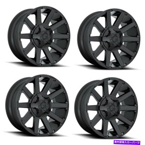 �z�C�[���@4�{�Z�b�g �Z�b�g4 18 �R��1PC D437�R���g���T�e���u���b�N18x9 5x555x150�z�C�[��1mm���� Set 4 18 Fuel 1PC D437 Contra Satin Black 18x9 5x5.5 5x150 Wheels 1mm Rims�y���s�A���i�z