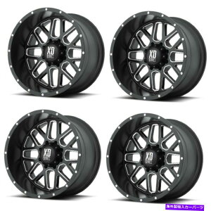 ホイール 4本セット セット4 17 "XDシリーズXD820グレネードブラックミリングリム17x8.5 5x4.5 0mmジープ5ラグ Set 4 17" XD Series XD820 Grenade Black Milled Rims 17x8.5 5x4.5 0mm Jeep 5 Lug