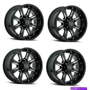 zC[@4{Zbg Zbg4 20 "ubNTCVG20x9OXubNw/~hX|[N6x5.5zC[12mm Set 4 20" Black Rhino Sierra 20x9 Gloss Black w/ Milled Spoke 6x5.5 Wheels 12mm