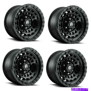 ホイール 4本セット セット4 17 "燃料D633ゼファーマットブラックホイール17x8 5x4.5 38mm 5ラグトラックリム Set 4 17" Fuel D633 Zephyr Matte Black Wheels 17x8 5x4.5 38mm 5 Lug Truck Rims