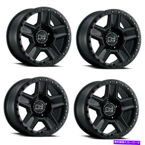 ホイール 4本セット セット4 20 "ブラックサイヴァイン20x9マットブラック6x5.5ホイール12mmトラックSUVリム Set 4 20" Black Rhino Ravine 20x9 Matte Black 6x5.5 Wheels 12mm Truck SUV Rims