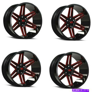 zC[@4{Zbg Zbg4 20 "Vision 363 Razor Black Milled Spoke Red Tint Wheels20x10 5x5 -25mm Set 4 20" Vision 363 Razor Black Milled Spoke Red Tint Wheels 20x10 5x5 -25mm