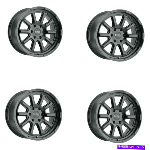 ホイール 4本セット セット4 18 "ブラックサイチェイスマットブラックホイール18x8.5 5x150 10mmトラックSUVリム Set 4 18" Black Rhino Chase Matte Black Wheels 18x8.5 5x150 10mm Truck SUV Rims