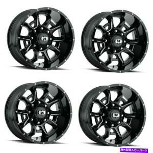zC[@4{Zbg Zbg4 20 "rW415eOXubN~OX|[NzC[20x12 6x135-51mm Set 4 20" Vision 415 Bomb Gloss Black Milled Spoke Wheels 20x12 6x135 Rims -51mm